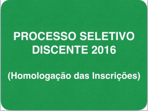 Homologação das Inscrições