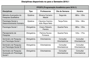 Programação Acadêmica