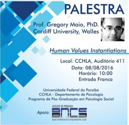 Palestra sobre valores humanos